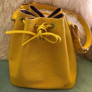 Louis Vuitton Vintage Small Yellow Noe Epi Bag
